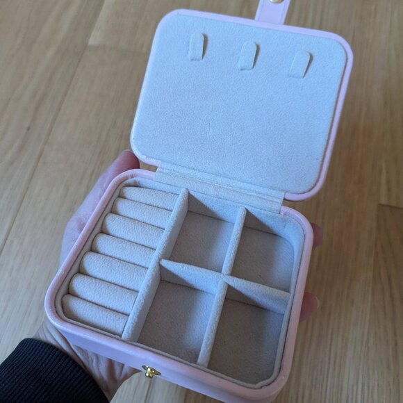 Pink Travel Jewelry Case - Picture 1 of 3